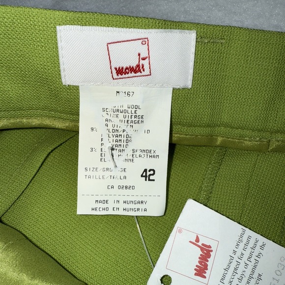 MONDI Pleated Womens Casual Shorts Kelly Green Polyester Size 42 - Picture 4 of 10
